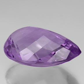 Ametista naturale viola da 57,89 ct, taglio a pera, VS
