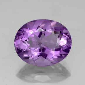 Ametista naturale viola da 3,96 ct, taglio ovale, VS