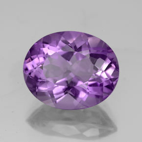 Ametista naturale viola da 3,96 ct, taglio ovale, VS