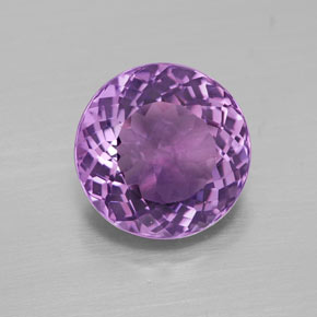 Ametista naturale viola da 3,31 ct, taglio rotondo, VVS