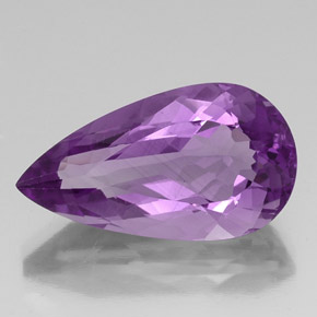 Ametista naturale viola da 20,93 ct, taglio a pera, VS