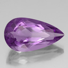 Ametista naturale viola da 20,93 ct, taglio a pera, VS