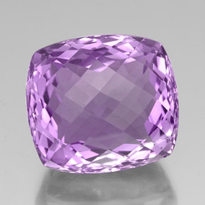 Ametista naturale viola da 39,70 ct, taglio a cuscino, VVS