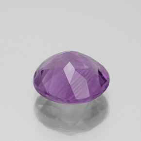 Ametista naturale viola da 2,91 ct, taglio rotondo, VVS-VS