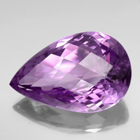 Ametista naturale viola da 74,05 ct, taglio a pera, IF