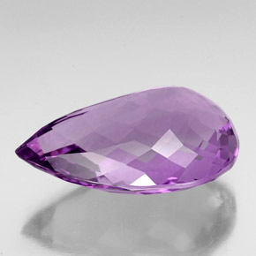 Ametista naturale viola da 74,05 ct, taglio a pera, IF