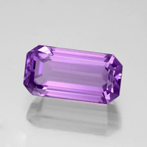 Ametista naturale viola da 5,27 ct, taglio smeraldo, VVS-VS
