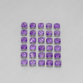 Ametista naturale viola da  ct, quadrato, VS