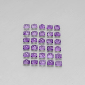 Ametista naturale viola da  ct, quadrato, VS