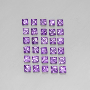 Ametista naturale viola da  ct, quadrato, VS
