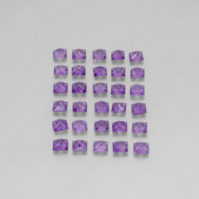 Ametista naturale viola da  ct, quadrato, VS