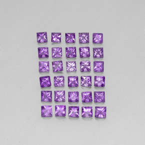 Ametista naturale viola da 3,73 ct, quadrato, VS