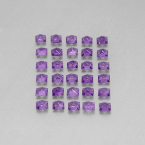 Ametista naturale viola da  ct, quadrato, VS