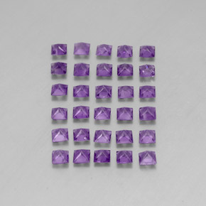 Ametista naturale viola da  ct, quadrato, VS