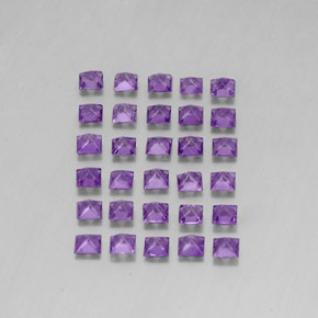 Ametista naturale viola da  ct, quadrato, VS