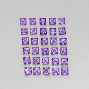 Ametista naturale viola da  ct, quadrato, VS