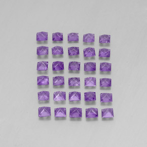 Ametista naturale viola da 3,77 ct, quadrato, VS-SI