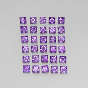 Ametista naturale viola da  ct, quadrato, VS