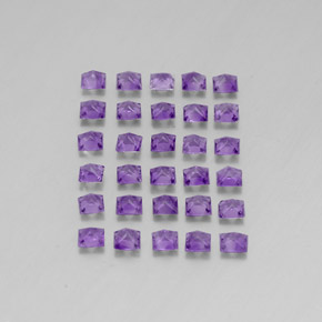 Ametista naturale viola da  ct, quadrato, VS