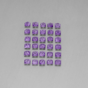 Ametista naturale viola da 3,59 ct, quadrato, VS