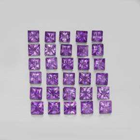 Ametista naturale viola da  ct, quadrato, VS