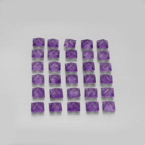 Ametista naturale viola da  ct, quadrato, VS