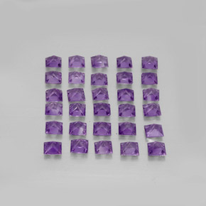 Ametista naturale viola da  ct, quadrato, VS