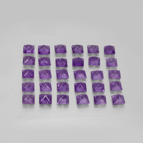 Ametista naturale viola da  ct, quadrato, VS