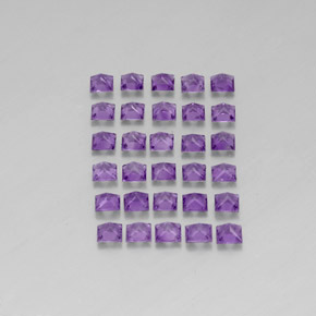 Ametista naturale viola da  ct, quadrato, VS