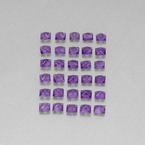 Ametista naturale viola da 3,79 ct, quadrato, VS