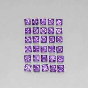 Ametista naturale viola da  ct, quadrato, VS