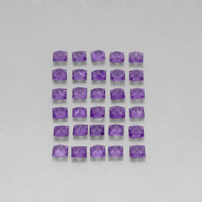 Ametista naturale viola da  ct, quadrato, VS