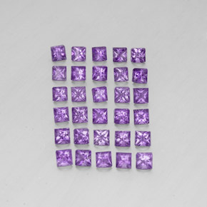 Ametista naturale viola da 3,64 ct, quadrato, VS
