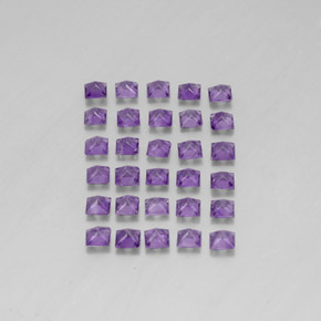 Ametista naturale viola da 3,64 ct, quadrato, VS