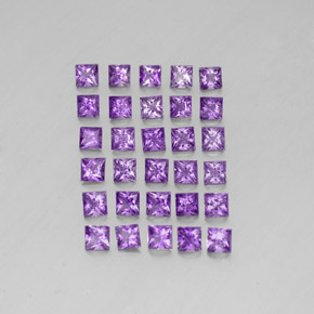 Ametista naturale viola da  ct, quadrato, VS