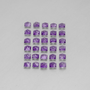 Ametista naturale viola da  ct, quadrato, VS