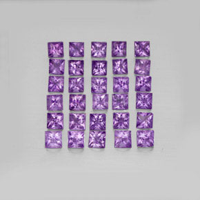 Ametista naturale viola da  ct, quadrato, VS