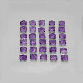 Ametista naturale viola da  ct, quadrato, VS