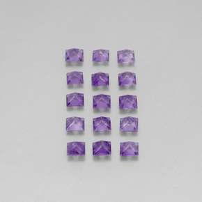 Ametista naturale viola da  ct, quadrato, VS
