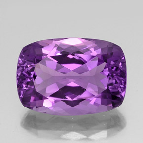 Ametista naturale viola da 13,68 ct, taglio a cuscino, VVS-VS