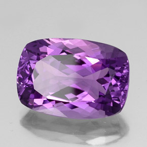 Ametista naturale viola da 13,68 ct, taglio a cuscino, VVS-VS
