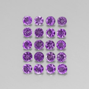 Ametista naturale viola da  ct, taglio rotondo, VS