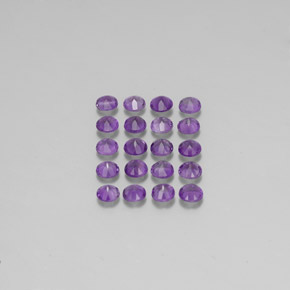 Ametista naturale viola da  ct, taglio rotondo, VS