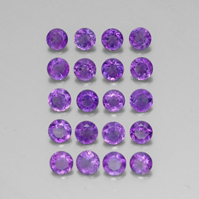 Ametista naturale viola da  ct, taglio rotondo, VS