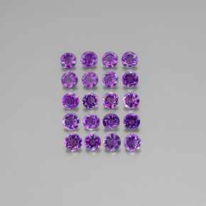 Ametista naturale viola da  ct, taglio rotondo, VS