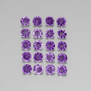 Ametista naturale viola da  ct, taglio rotondo, VS