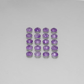 Ametista naturale viola da  ct, taglio rotondo, VS