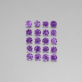 Ametista naturale viola da  ct, taglio rotondo, VS