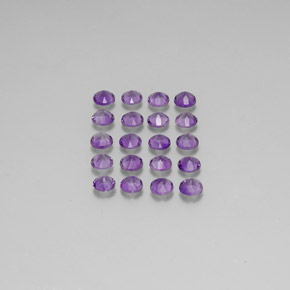 Ametista naturale viola da  ct, taglio rotondo, VS