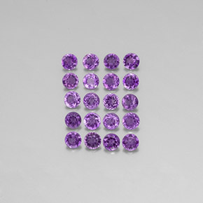 Ametista naturale viola da  ct, taglio rotondo, VS
